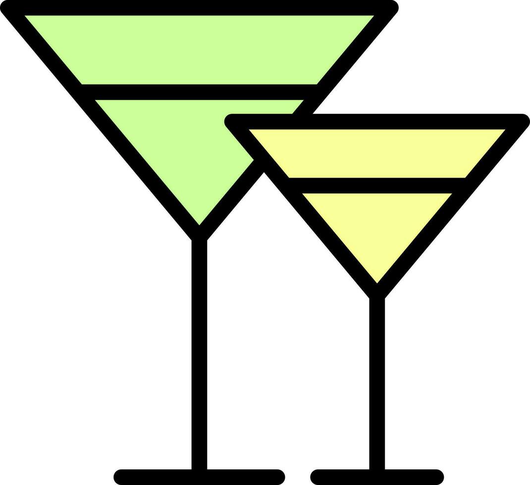 Flat illustration of glasses vector