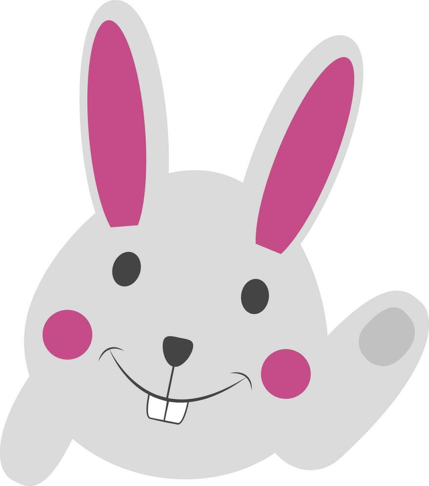 Illustration of cute cartoon bunny. vector