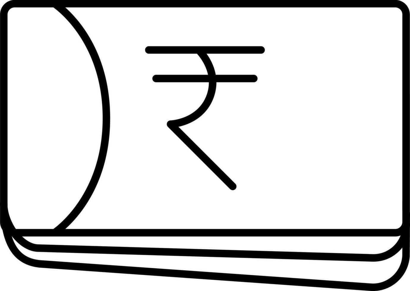 indio rupia billetes símbolo. vector