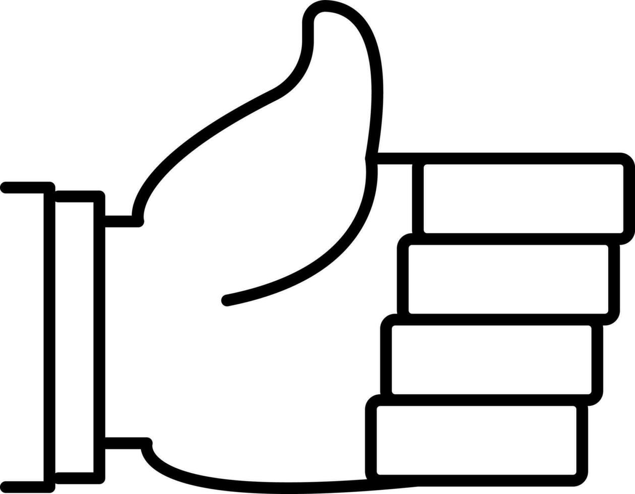 Like sign or symbol in flat style. vector