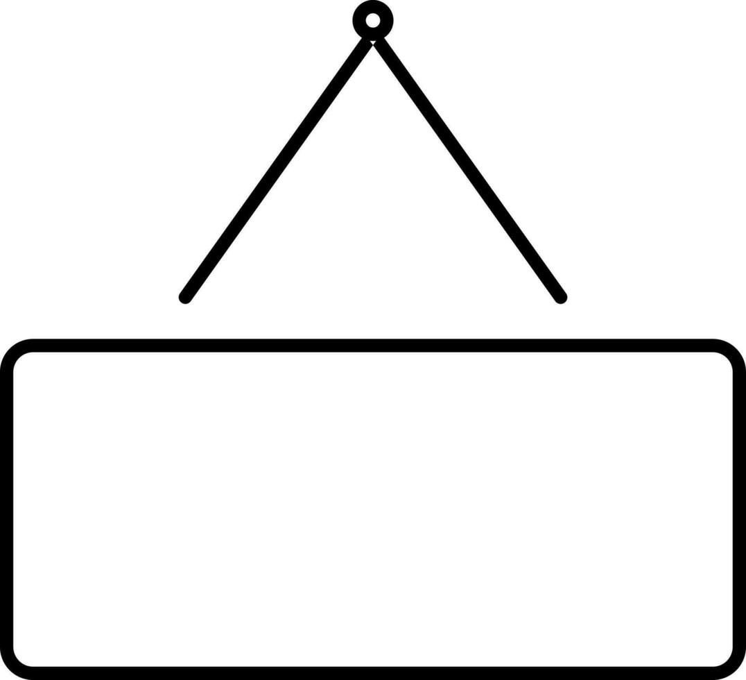 Flat illustration of Signboard. vector