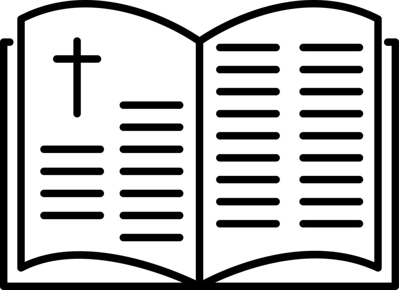 ilustración de santo Biblia en plano estilo. vector