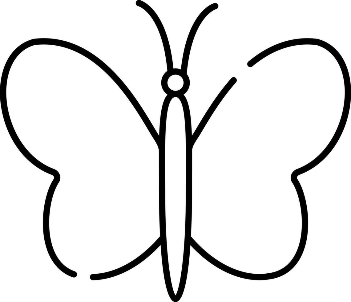 plano ilustración de un mariposa. vector