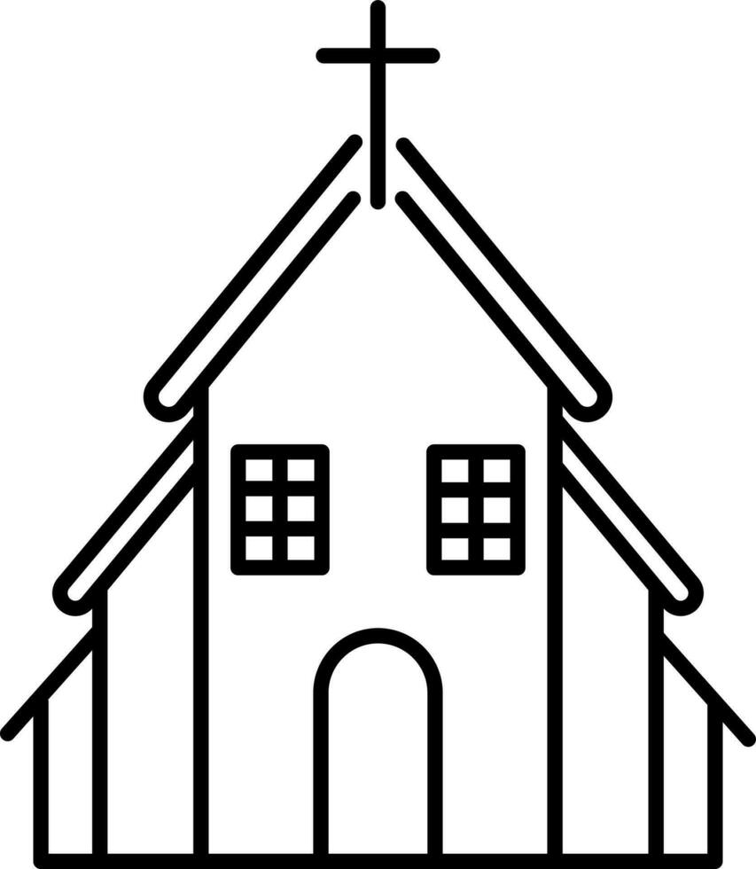 Vector flat illustration of Church.