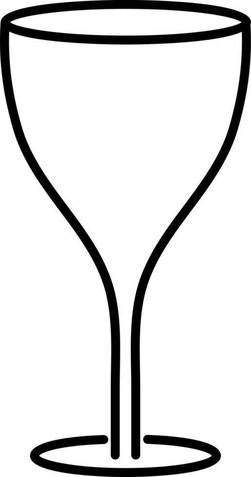 Flat illustration of wine glass. vector