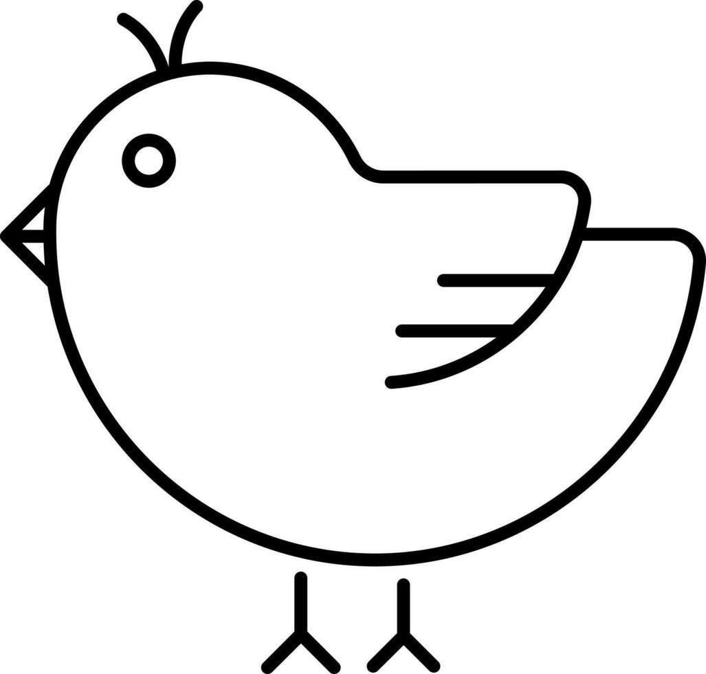 Flat illustration of Cute Chicken. vector