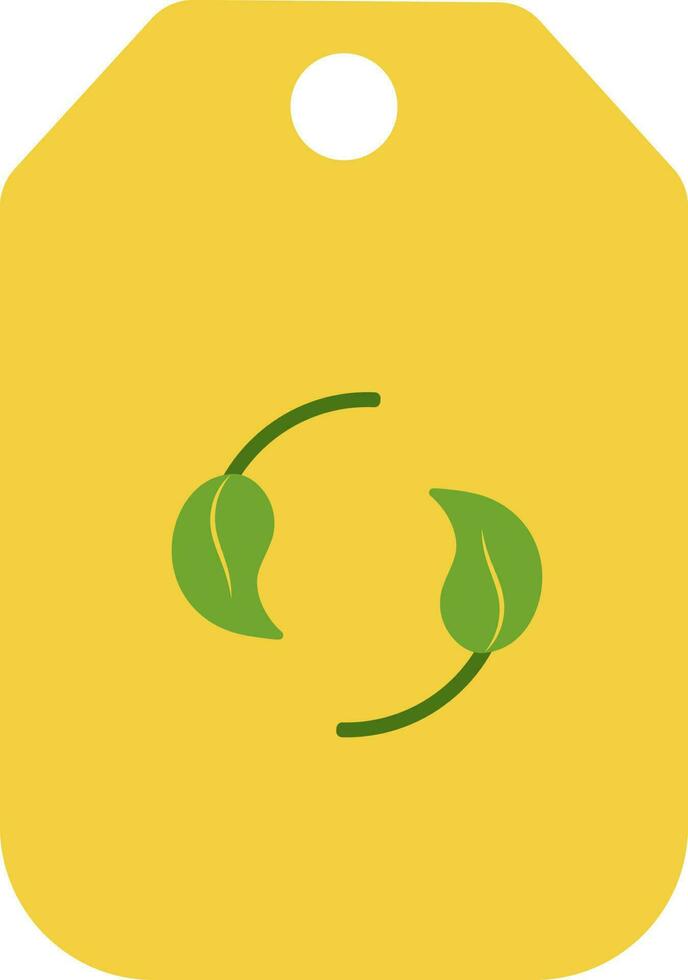 Go green concept with Recycle sign on Paper Tag. vector
