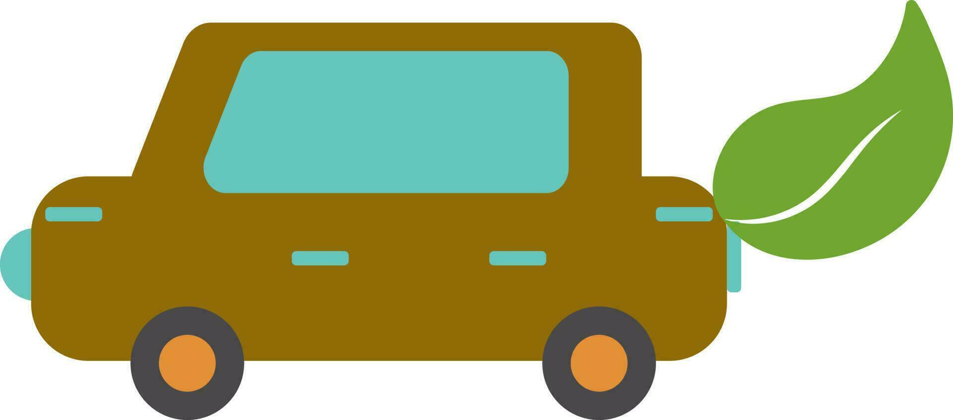 Colorful icon of Eco Car for No Pollution concept. vector