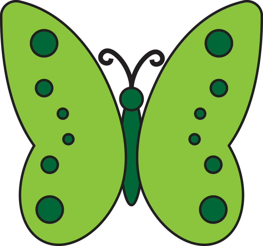 Character of a butterfly. vector