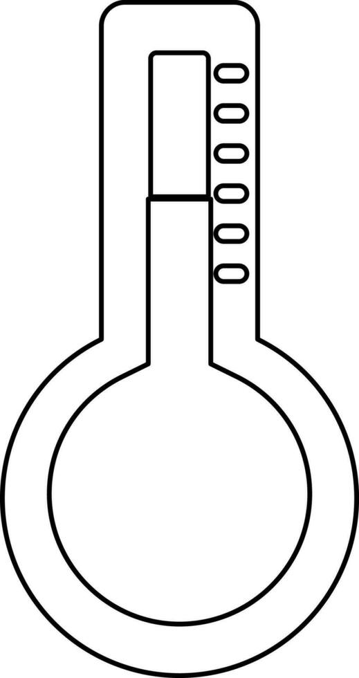 negro carrera icono de termómetro en plano estilo. vector