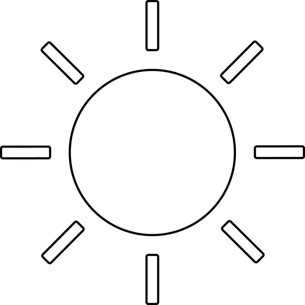 Isolated icon of Sun for Energy source concept. vector
