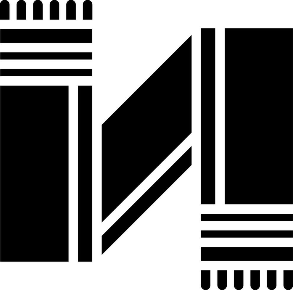 Scarf glyph icon or symbol. vector