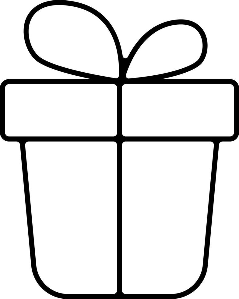 plano ilustración de un regalo caja. vector