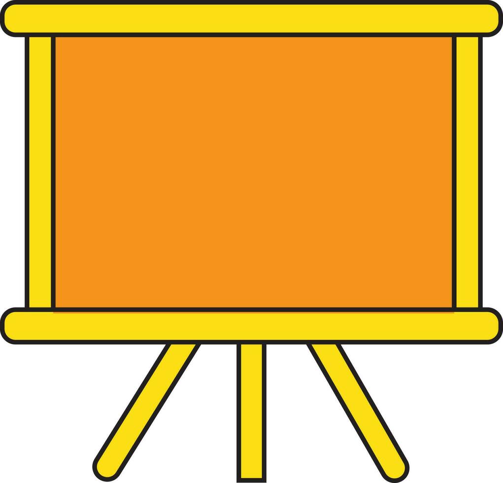 Orange board icon for education concept. vector