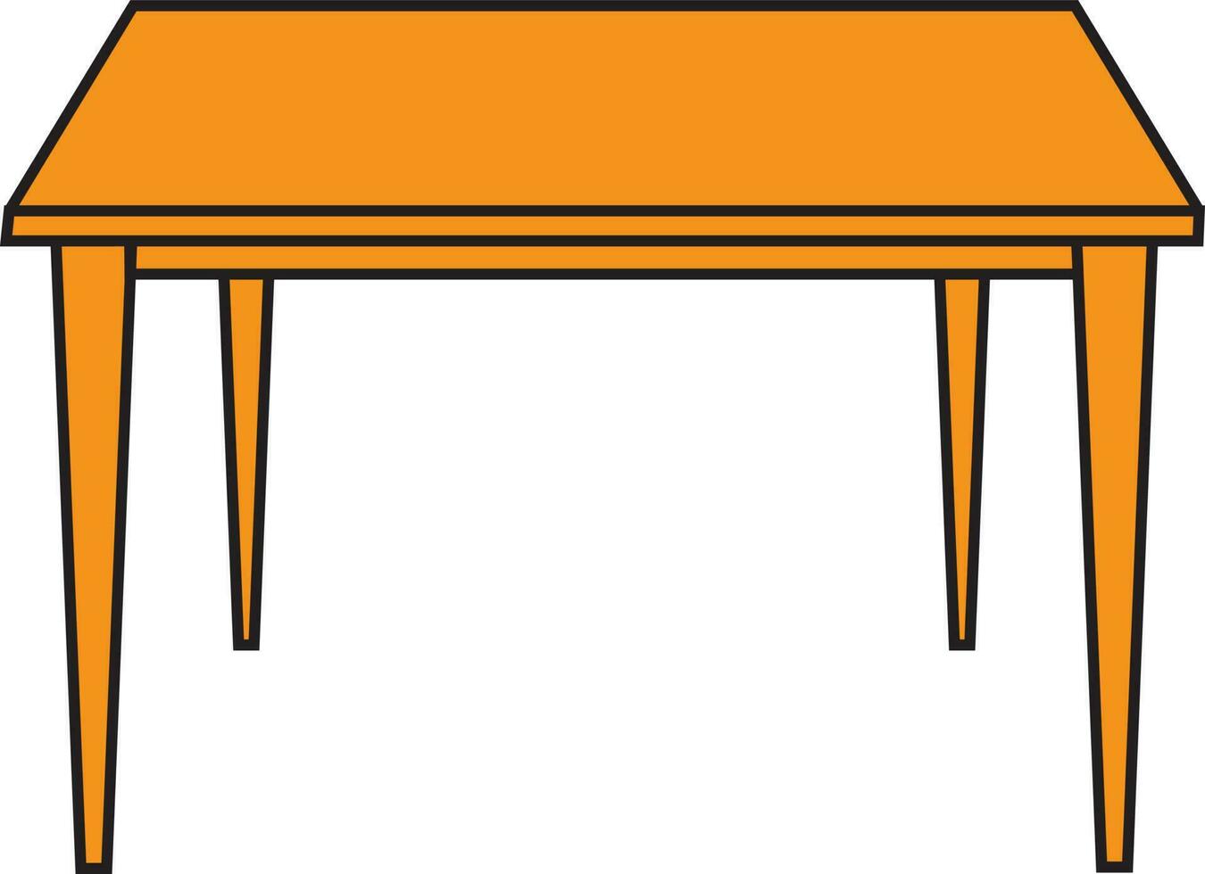 mesa icono en naranja color para educación. vector