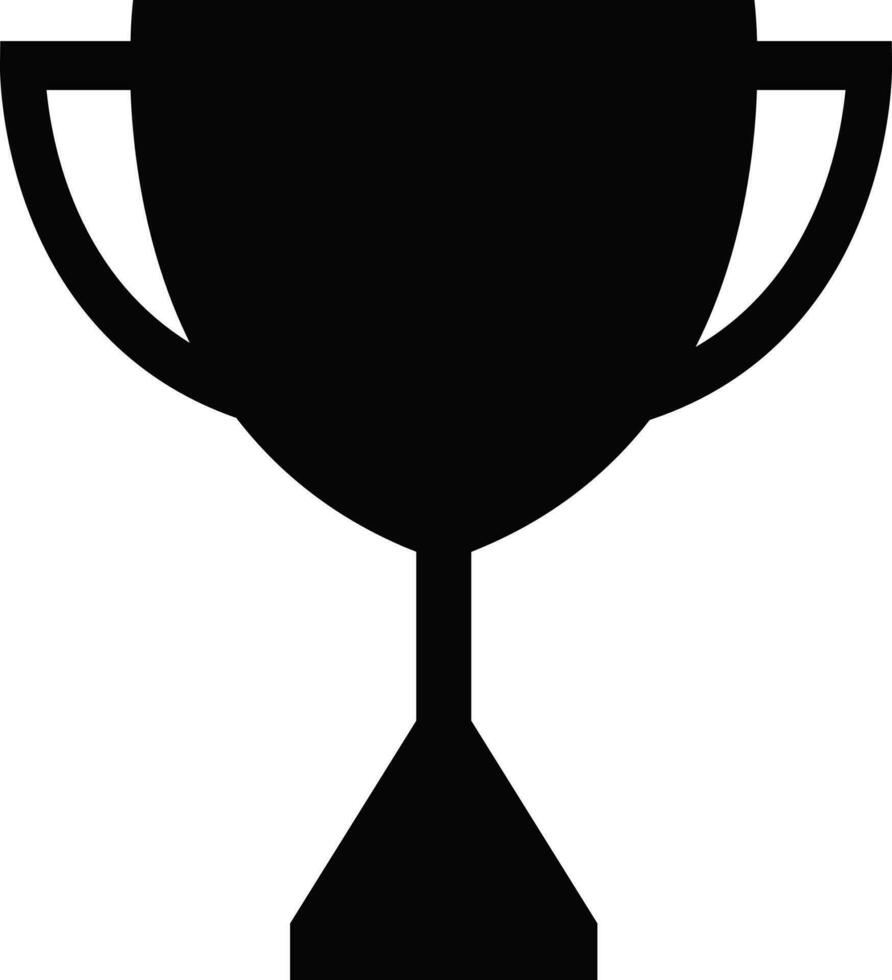Silhouette style of trophy icon for winning. vector