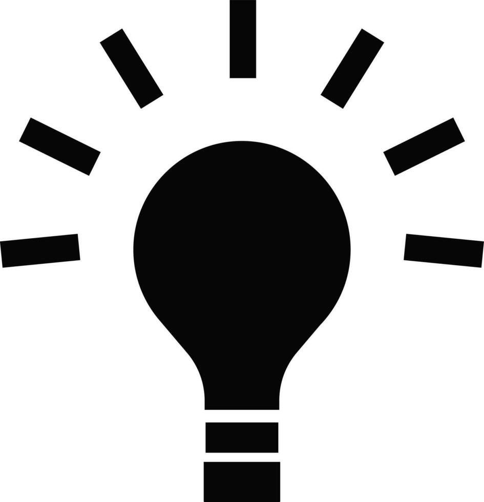 Bulb icon for idea concept in illustration. vector