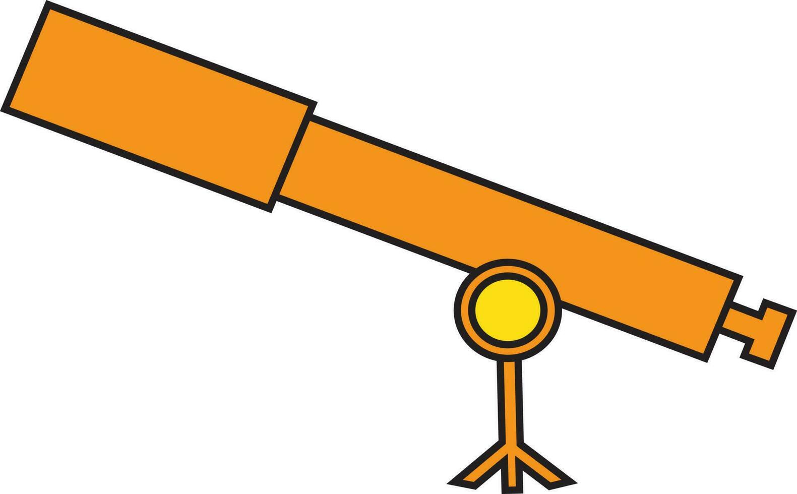 Telescope icon in isolated for education concept. vector