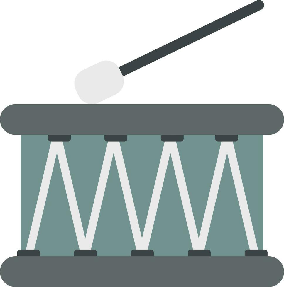 Drum stick icon in green and gray color. vector