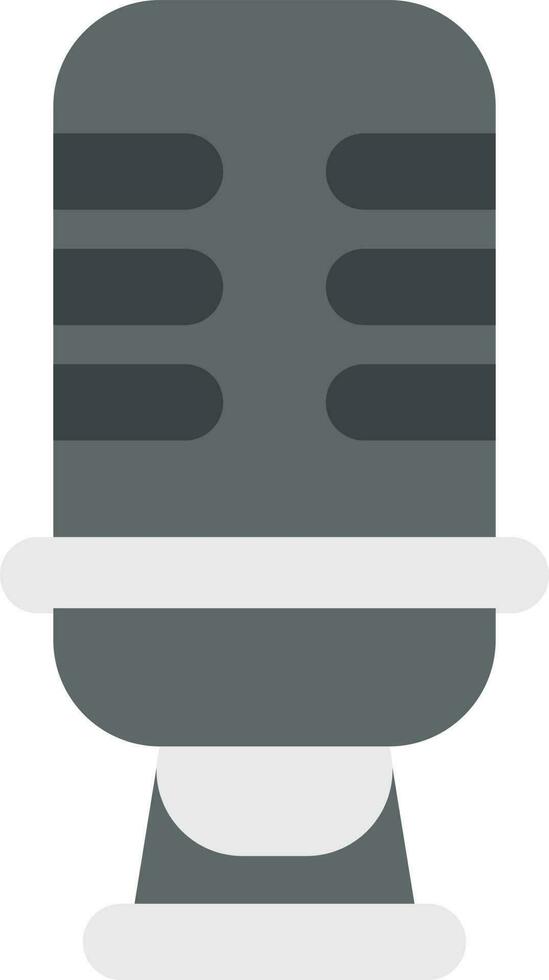 Recording or microphone icon in gray color. vector