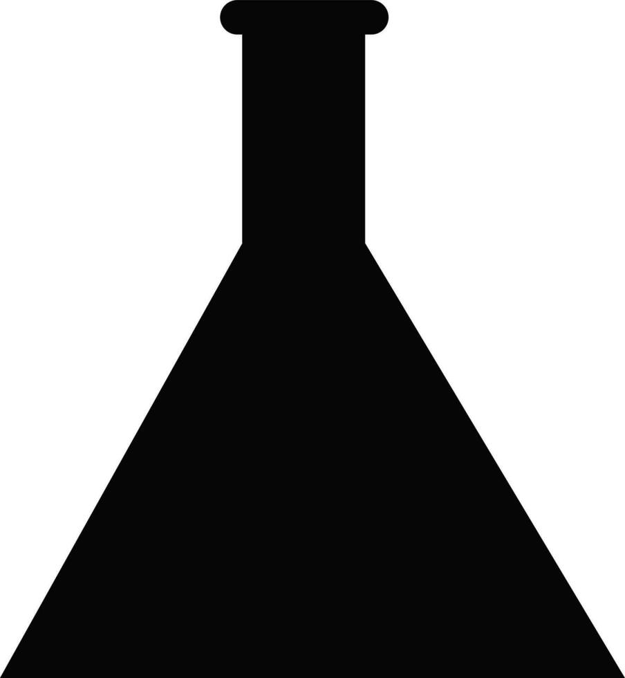 silueta estilo de lleno matraz icono en ilustración. vector