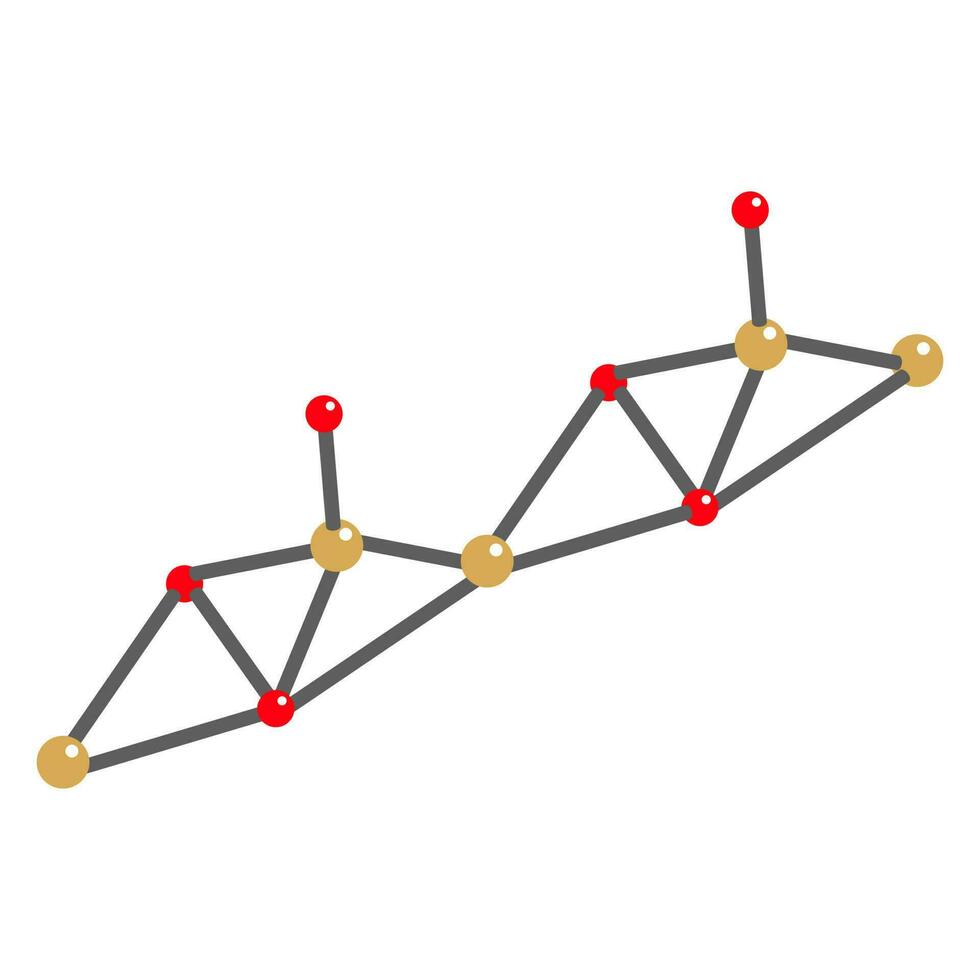 Colorful molecule structure icon. vector