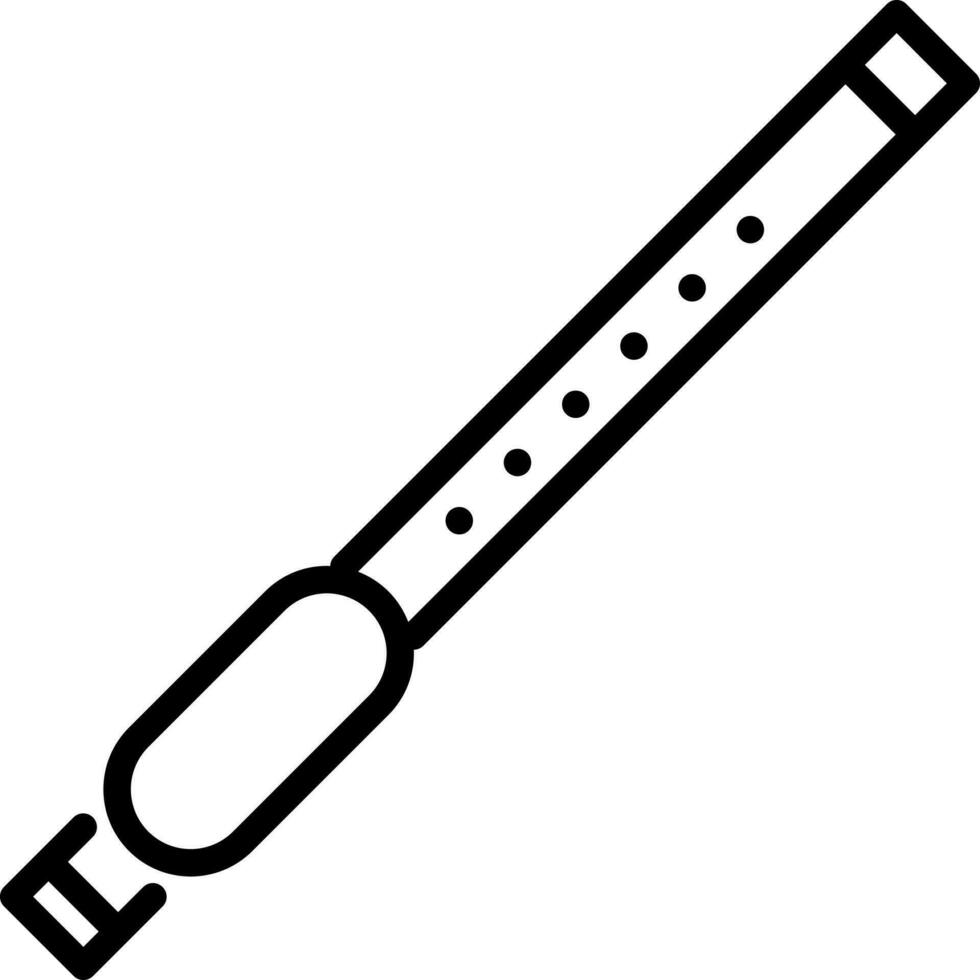 aislado flauta icono en plano estilo. vector
