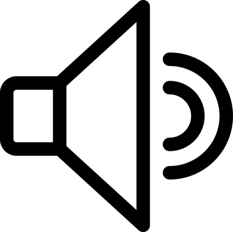 Line art illustration of speaker icon. vector