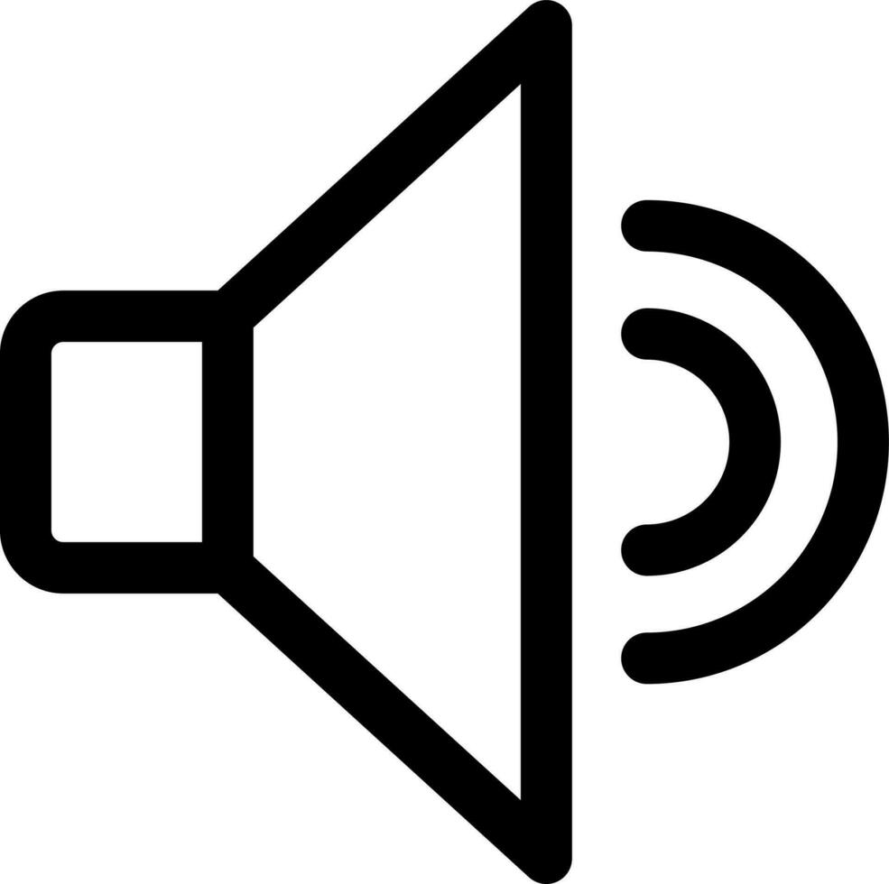 Line art illustration of speaker icon. vector