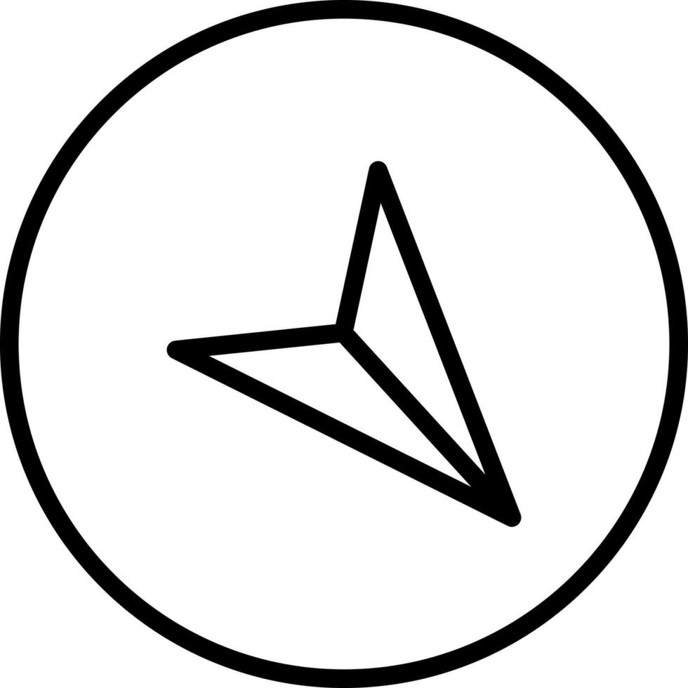 Black line art illustration of Arrow icon. vector