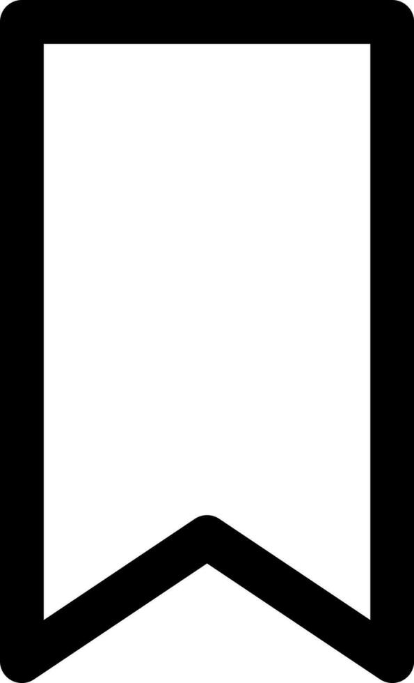 Line art bookmark icon in flat style. vector