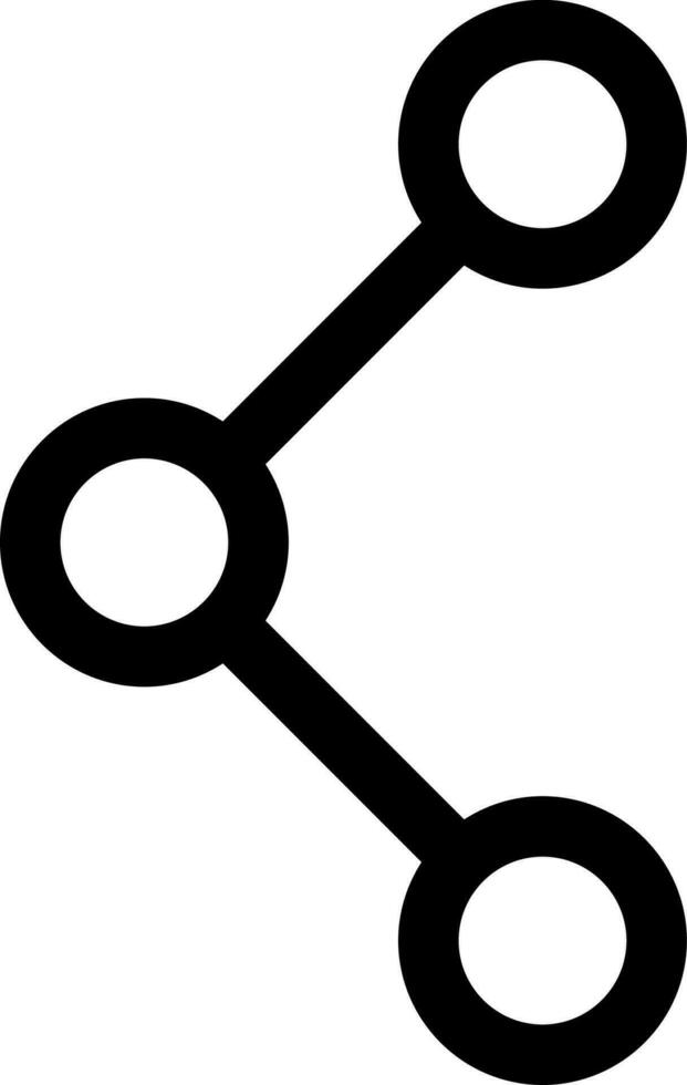 Share icon in black line art. vector