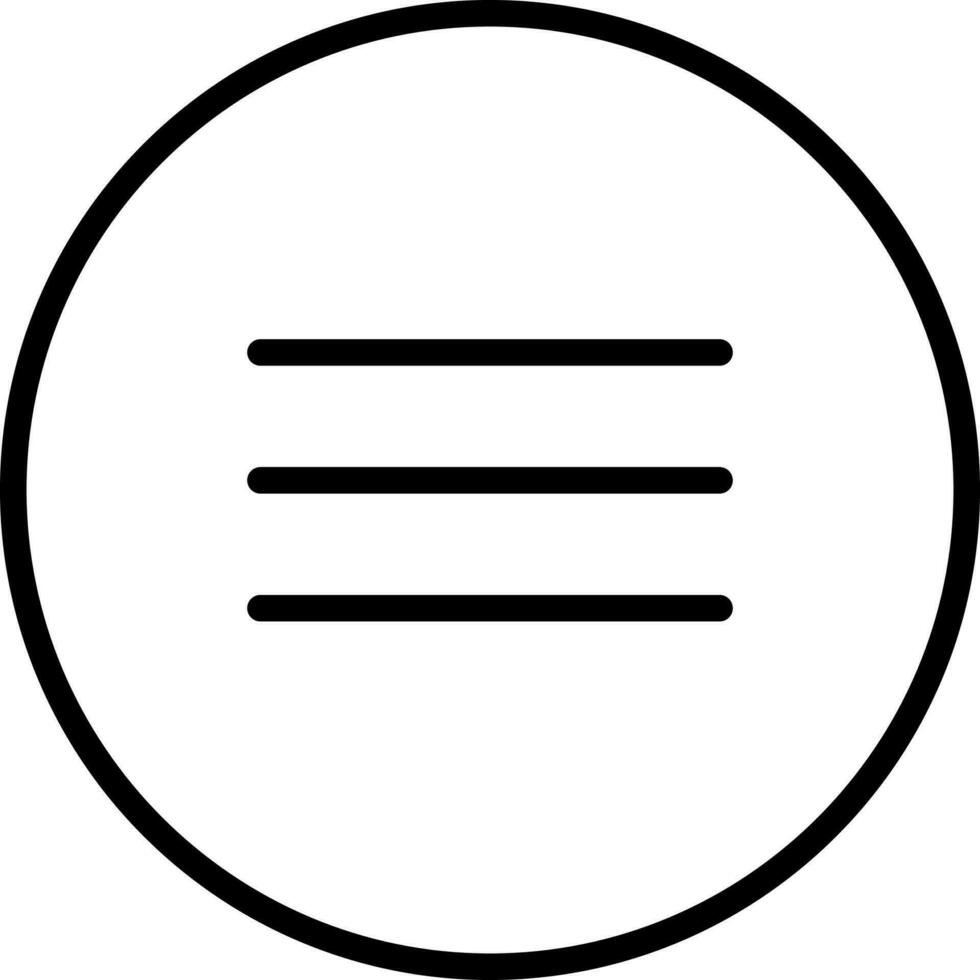 Line art illustration of Alignment Button icon. vector
