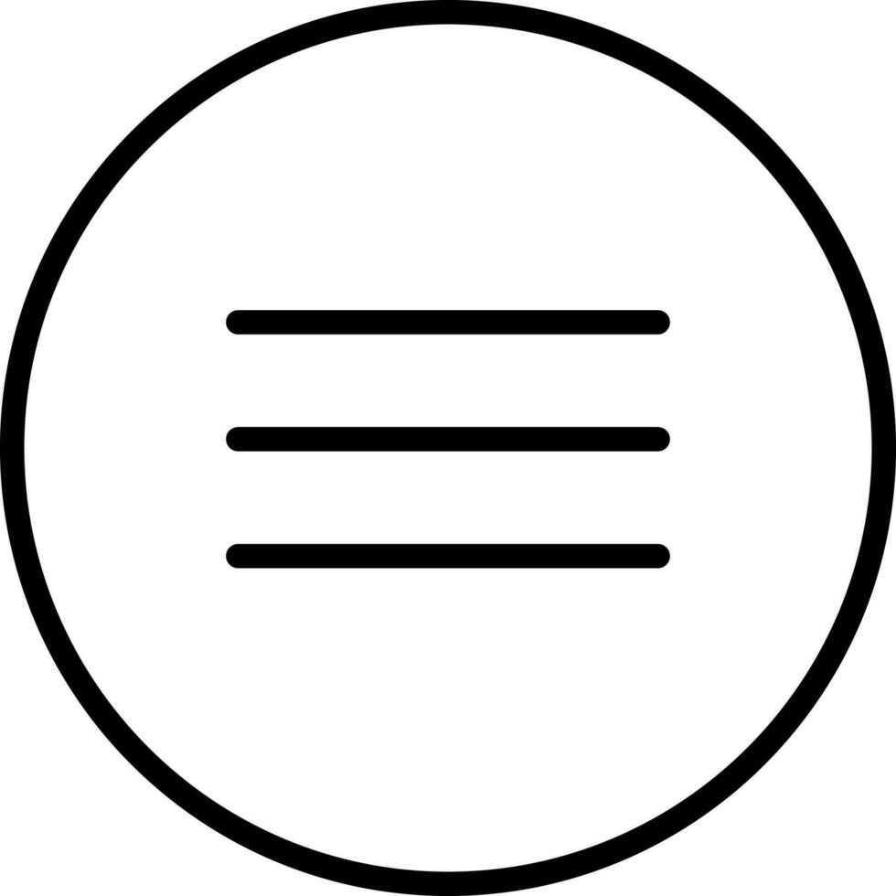 Line art illustration of Alignment Button icon. vector