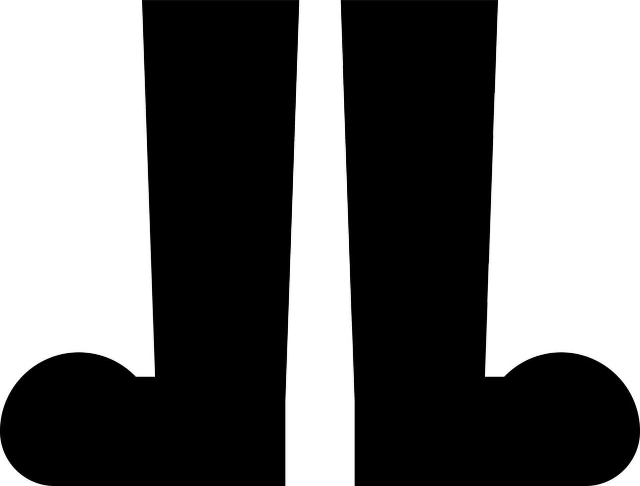Human leg icon in glyph style. vector