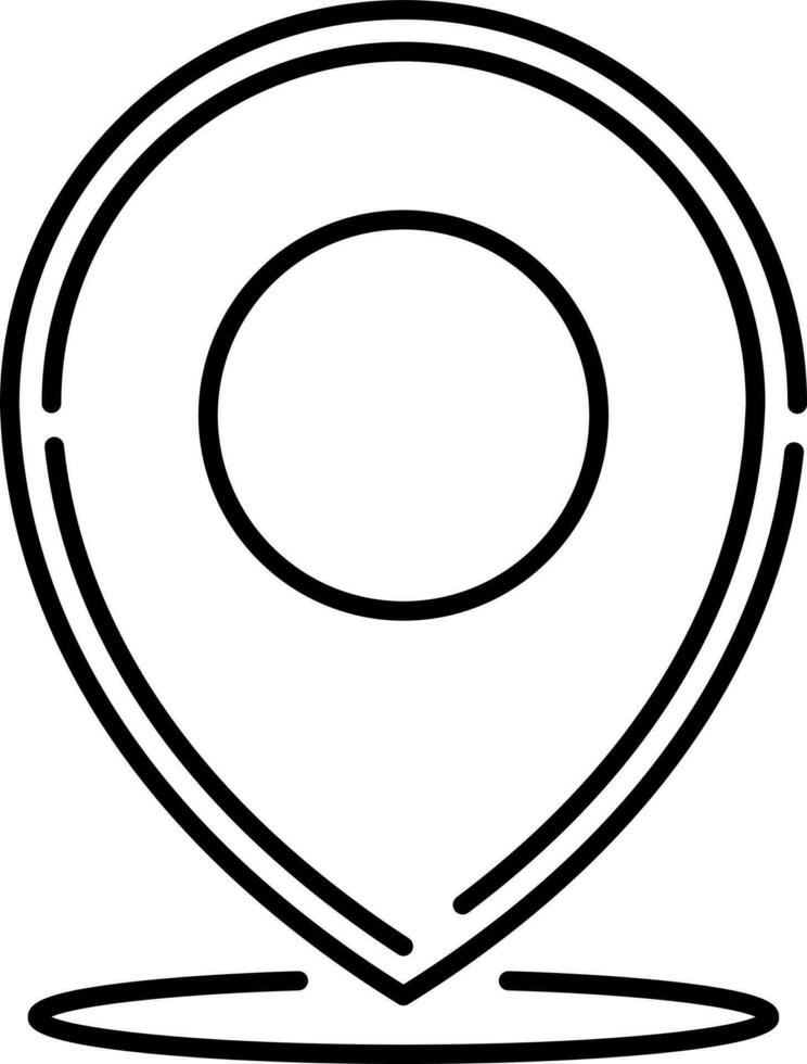 Location icon or symbol in line art. vector