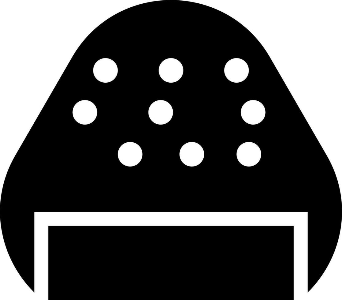 Onigiri icon in glyph style. vector