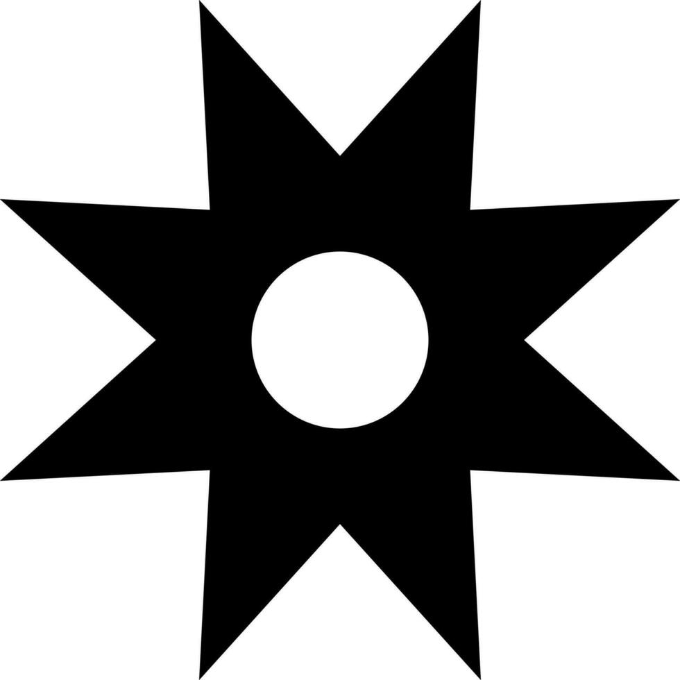 Japanese shuriken icon in flat style. vector