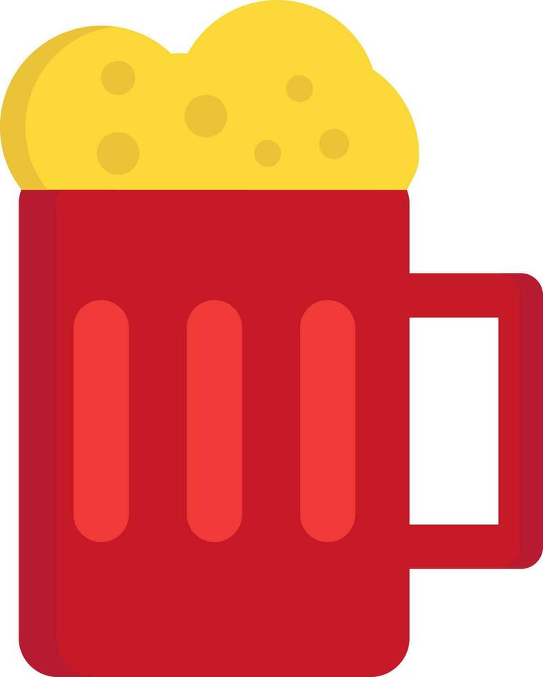 Isolated beer mug icon in flat style. vector