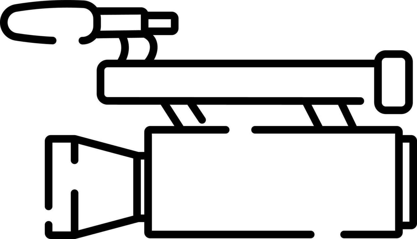 Video camera icon in line art. vector