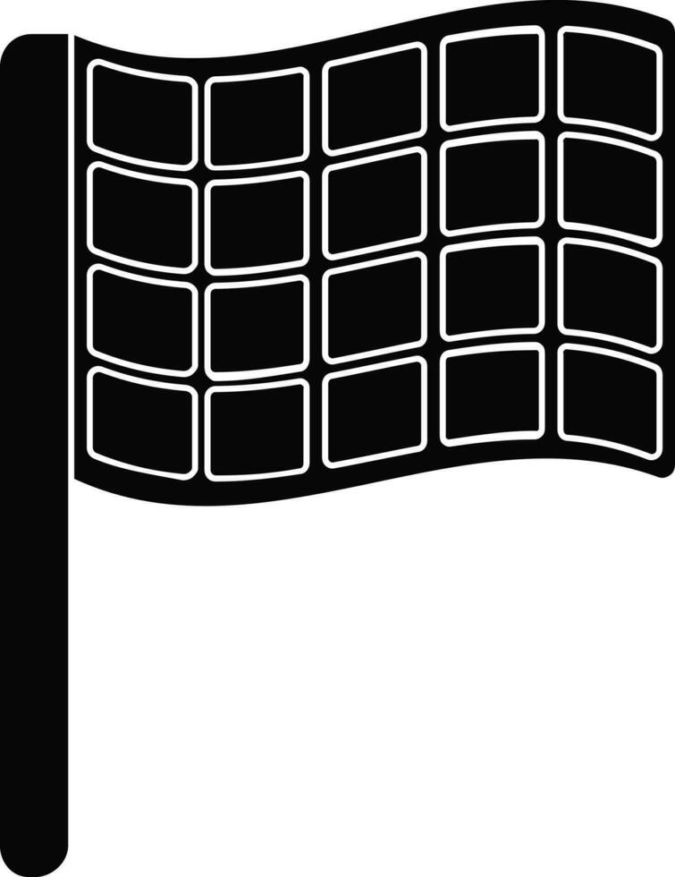 Black and White race flag in flat style. vector