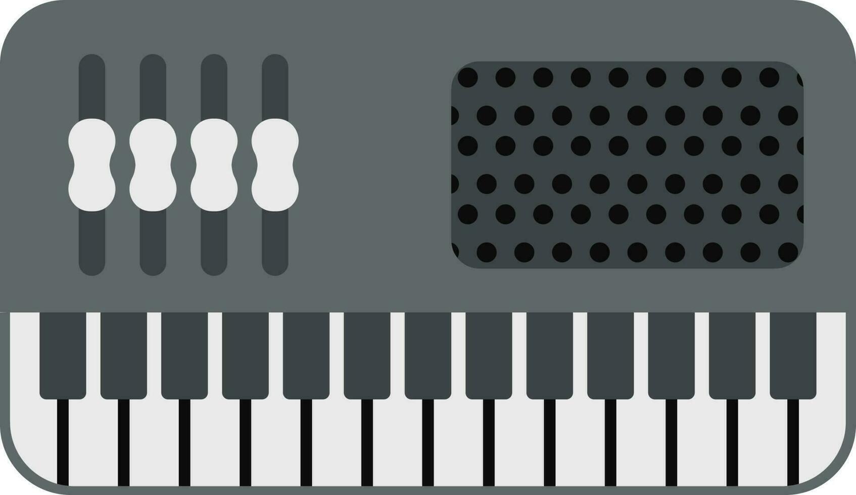 piano teclado icono en plano estilo. vector