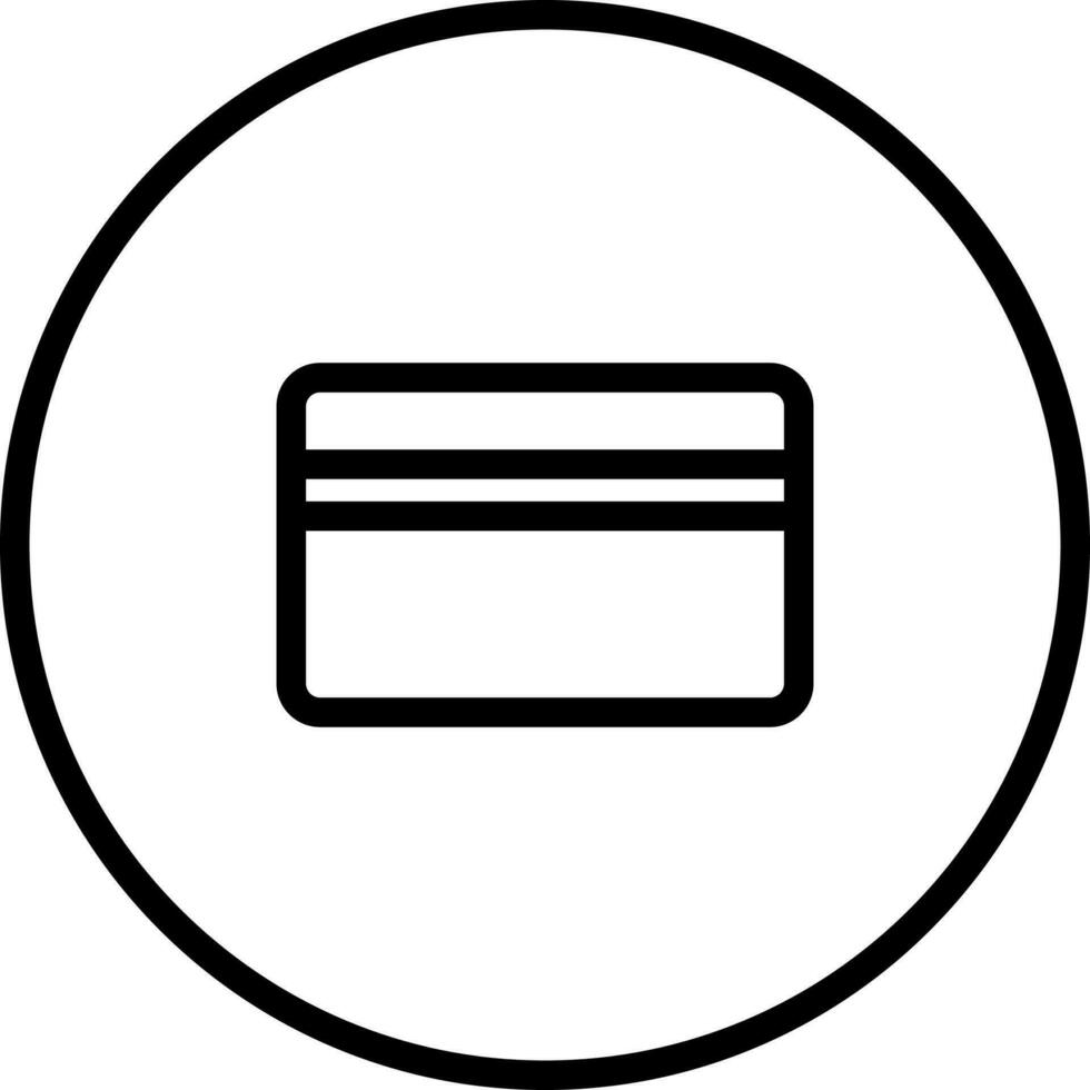 Credit or Debit Card icon in thin line art. vector