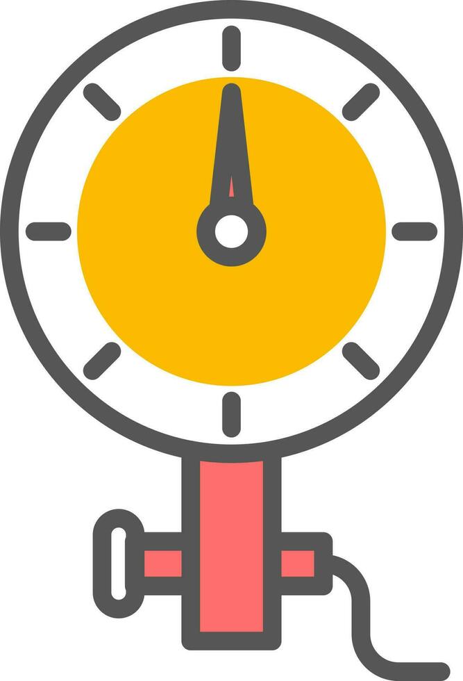 Pressure Gauge icon in flat style. vector