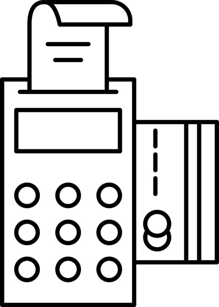 Pos terminal machine icon. vector