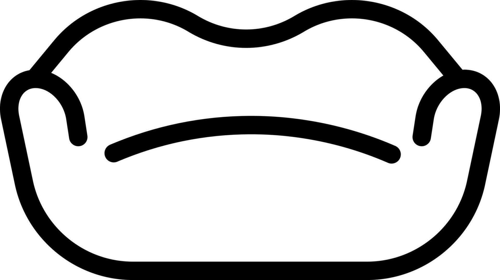 Isolated pet bed icon or symbol. vector