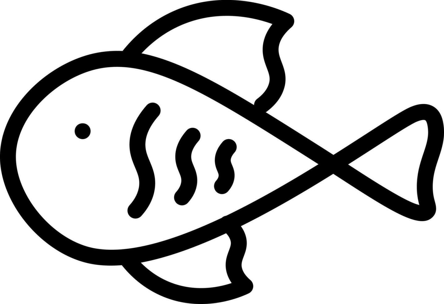 Isolated fish icon or symbol. vector