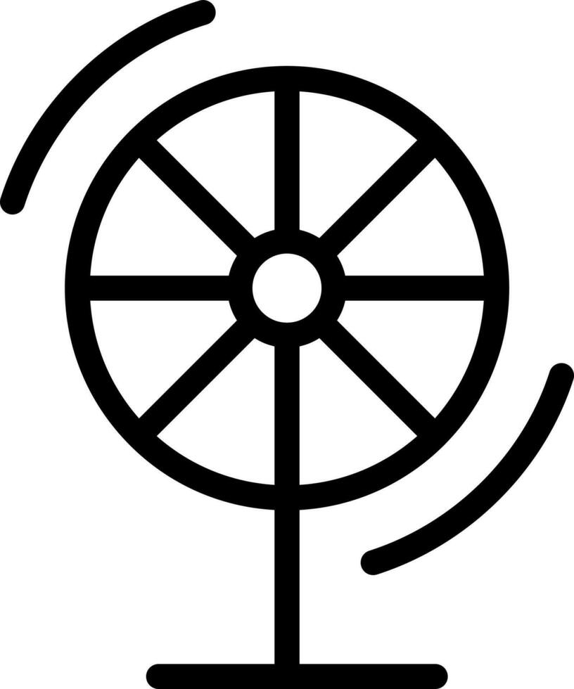 Line art illustration of hamster wheel flat icon. vector