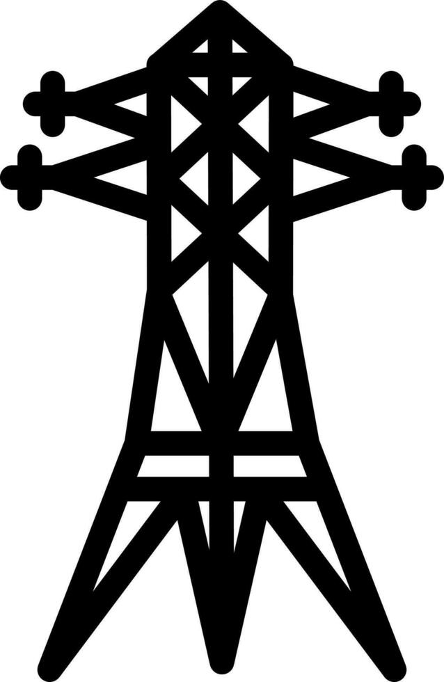 Transmission tower sign or symbol. vector