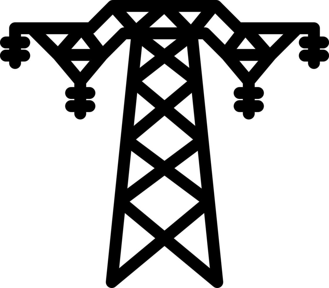 eléctrico torre energía firmar o símbolo. vector